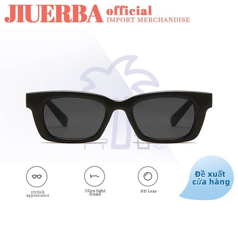 Mắt kính JIUERBA gọng vuông chống tia UV400 phong cách Hàn Quốc thời trang dành cho nữ