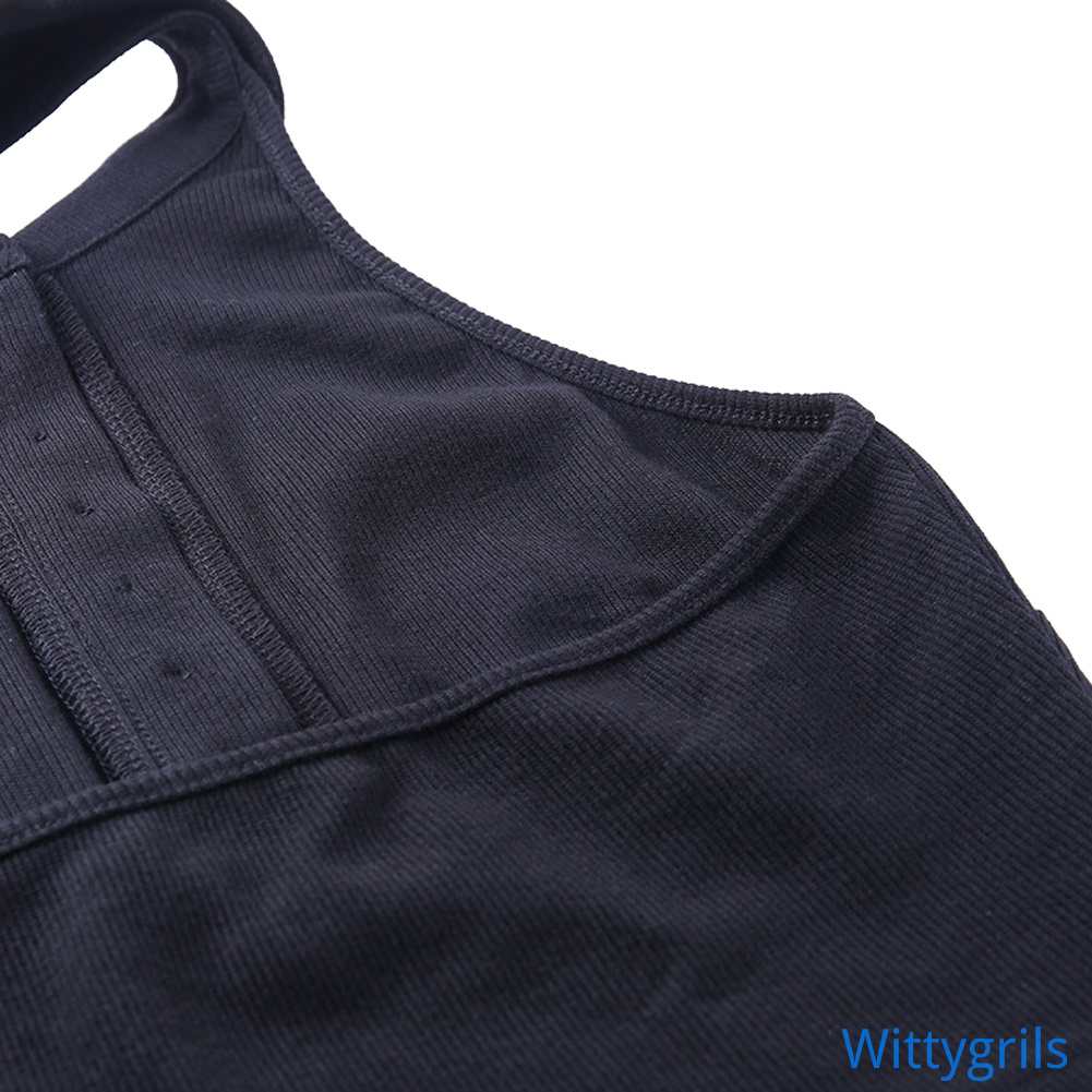 Wittygirls_shop | Áo Croptop sát nách màu sắc thanh lịch thiết kế cổ chữ V quyến rũ | BigBuy360 - bigbuy360.vn