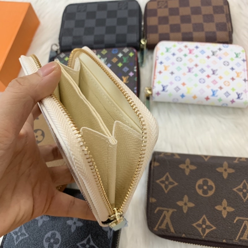 Ví nam nữ,bóp nam nữ lv mini nhỏ gọn  hàng siêu đẹp lót da bên cùng màu vỡ hộp