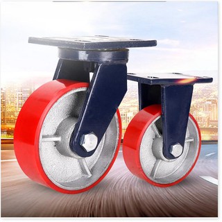 Bánh xe đẩy hàng PU -Lõi gang - Siêu tải  - 1000kg - 150mm
