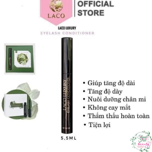 Dưỡng mi chuốt dài mi dài lông  mày  Laco,không gây bết
