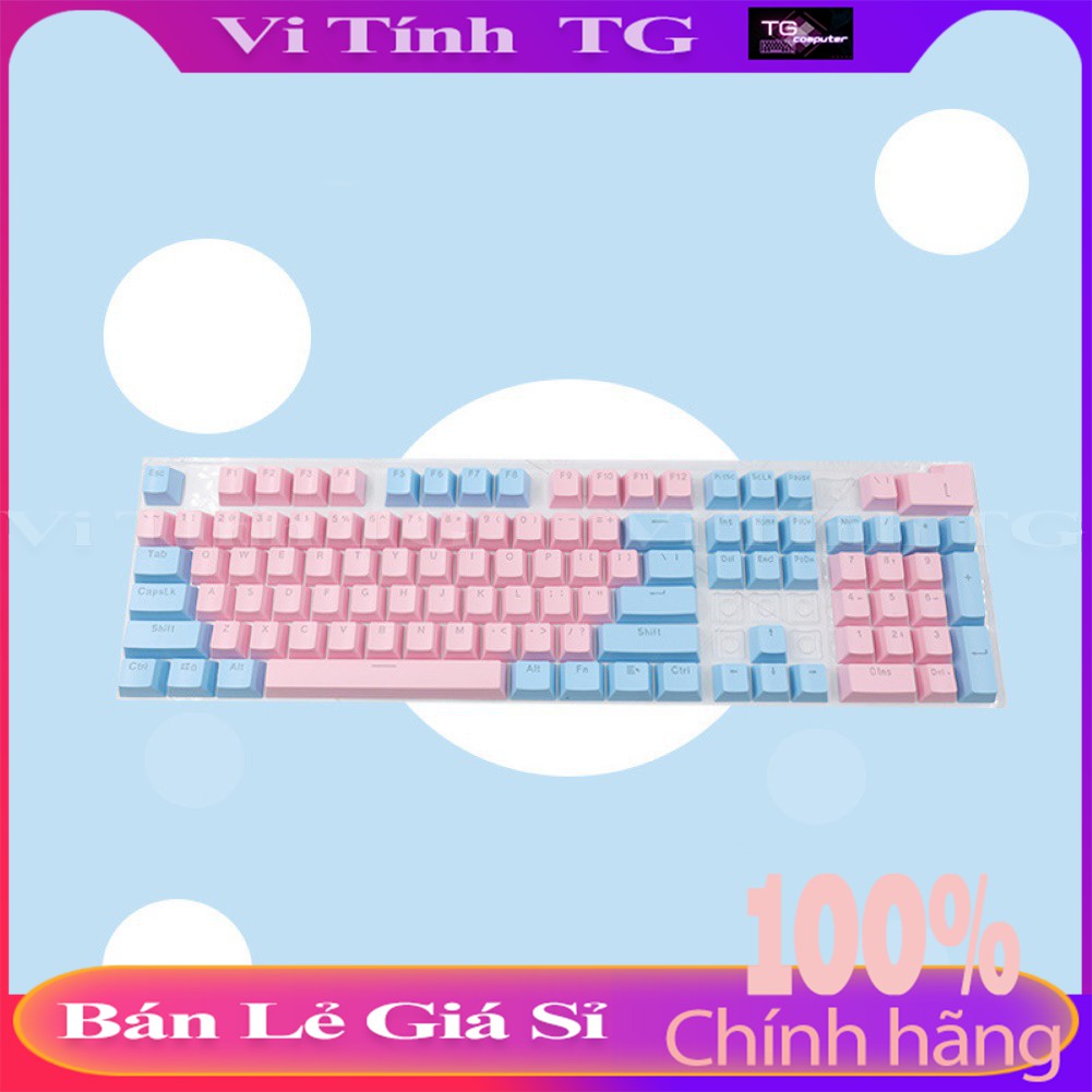 Keycap Xuyên Led nhiều màu 1 bộ 104 Phím Dùng cho Bàn phím cơ - Vi tính TG