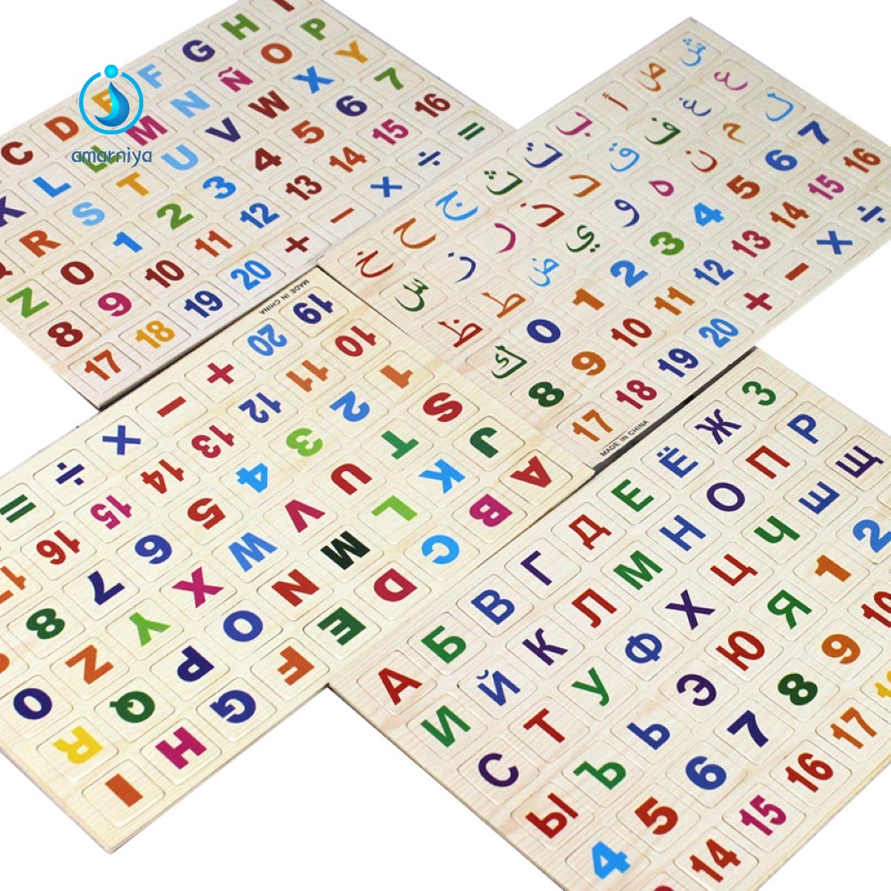 Bộ đồ chơi xếp hình chữ cái tiếng Nga 3D từ tính dành cho trẻ em