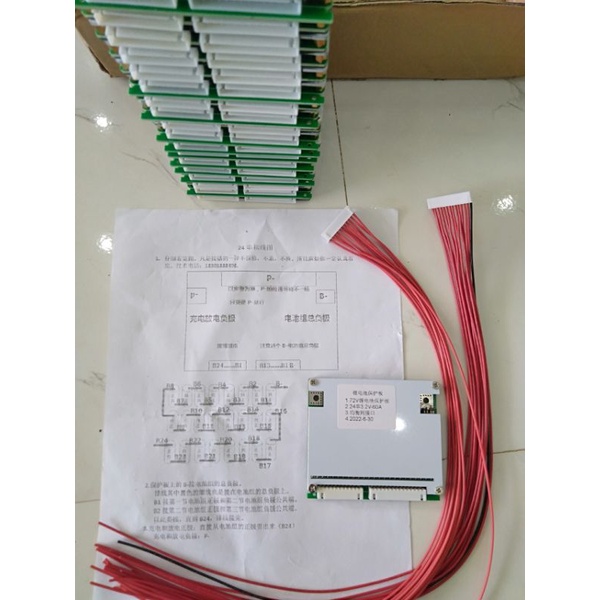 Bms 16s 48v 40a, 20s-24s 72v 60a.cell 3,2v sắt