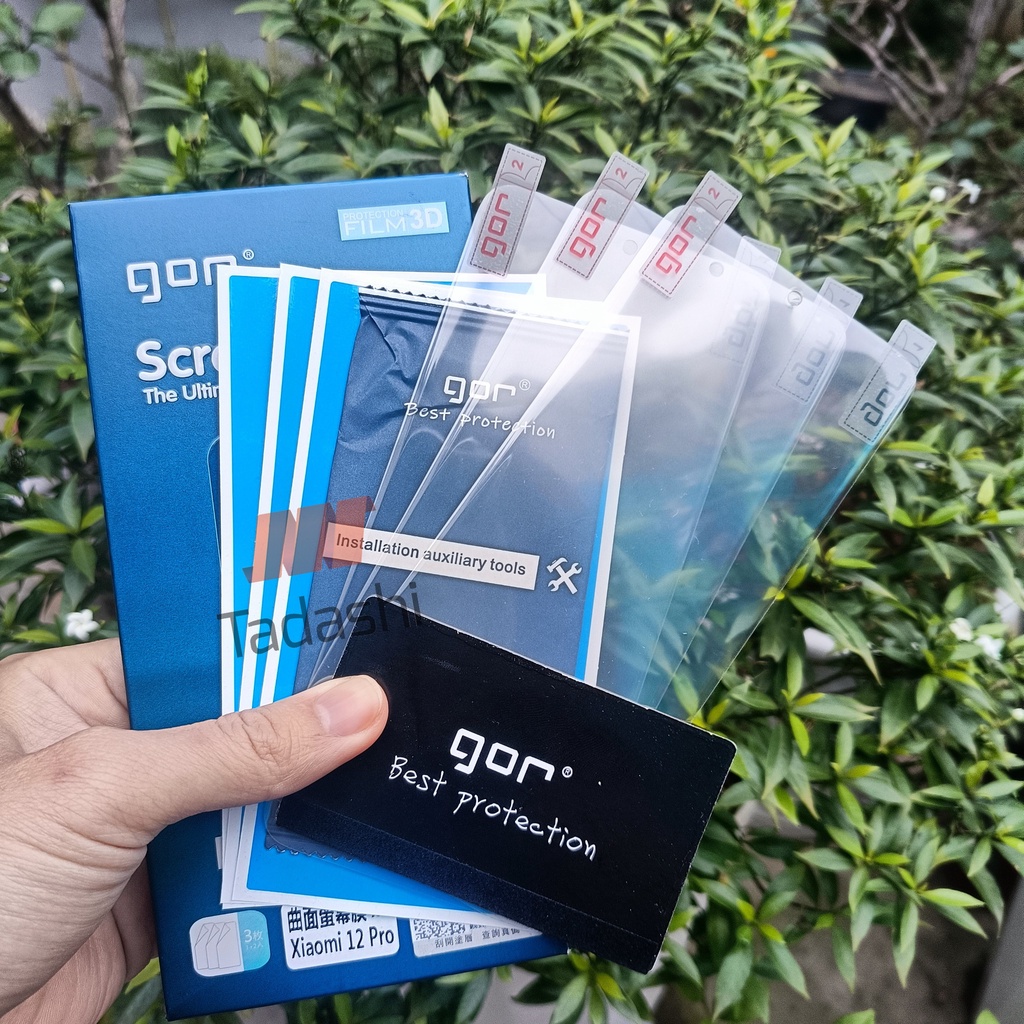 Miếng Dán Dẻo Gor Cho Xiaomi 12/ 12X, Xiaomi 12 Pro/ 13 Pro Full Màn, Dán Dẻo 3D Gor Trong Suốt, Bo Viền Cong Hãng Gor