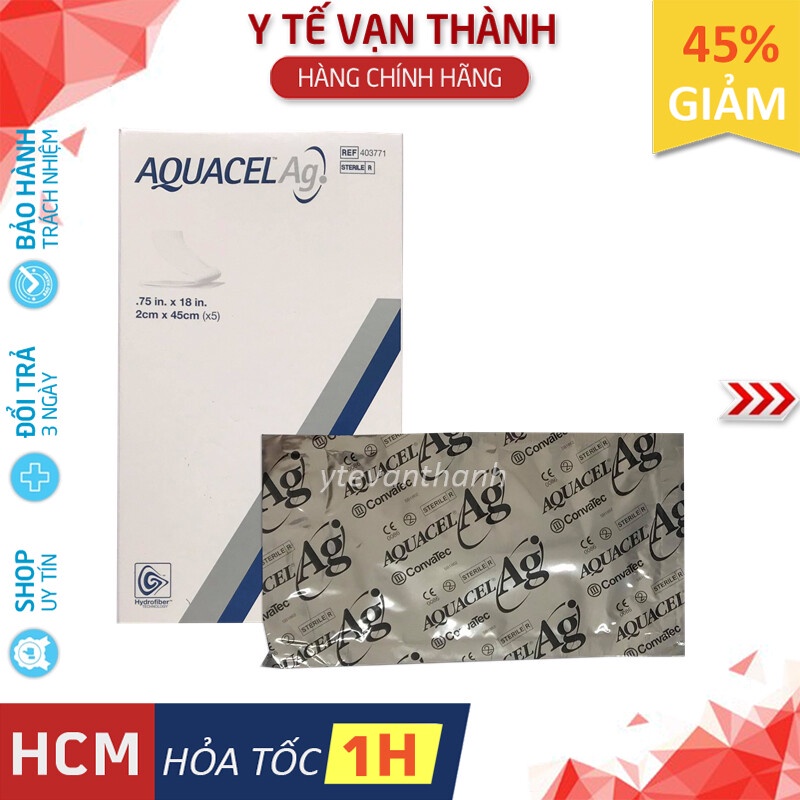 ✅ Gạc Kháng Khuẩn- Convatec Aquacel Ag, Kháng Khuẩn Vết Thương Sâu -VT0692