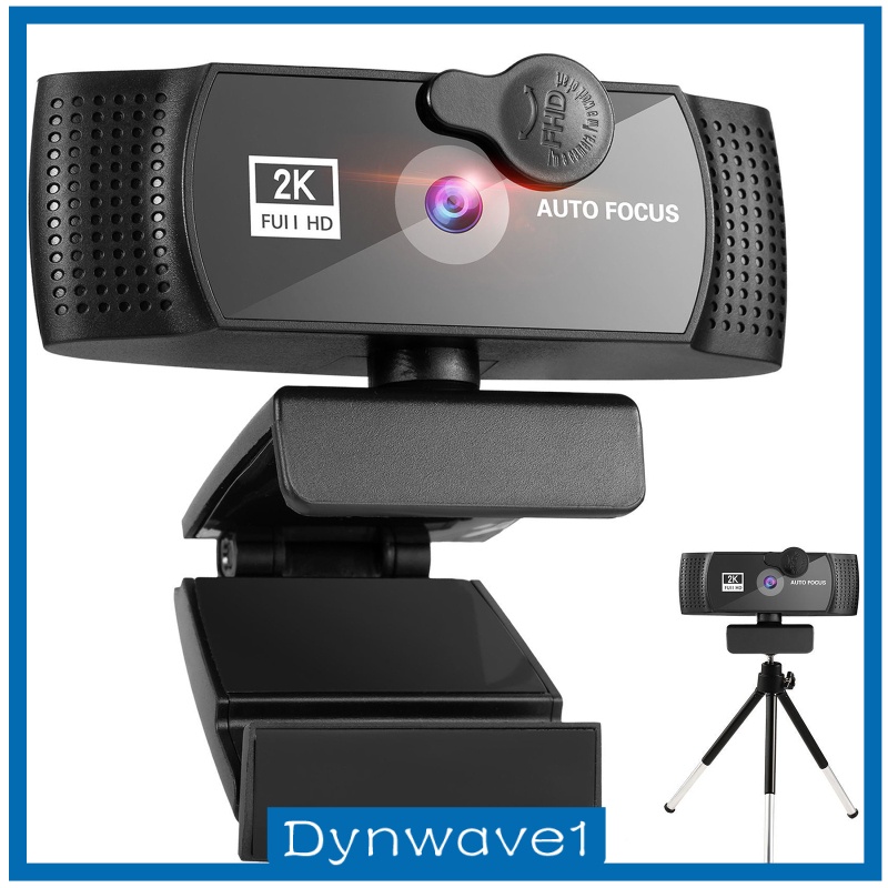 [DYNWAVE1] Webcam 1080p HD w/ Noise-Cancelling Microphone w/ Tripod Plug and Play Streaming Webcam for Gaming Streaming Auto-Focus PC Laptop Desktop