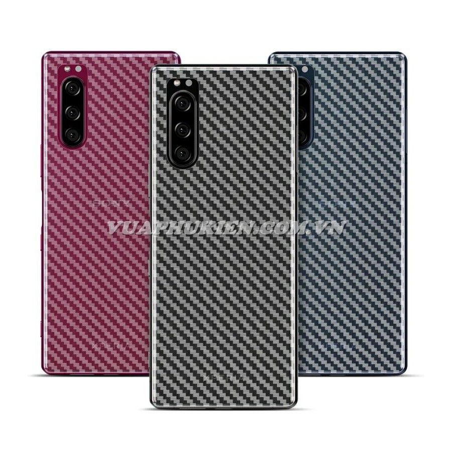 Tấm dán vân Carbon 3D mặt lưng cho Sony Xperia 5, Xperia 1, Xperia L1, Xperia L2, XA, XA1, XA2, XA1 Plus, XA1 Ultra