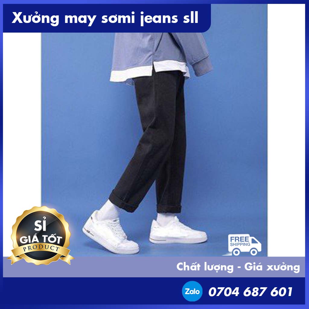 Quần Baggy NAM UNISEX ĐEN SIU HOT SỈ SLL THEO RI