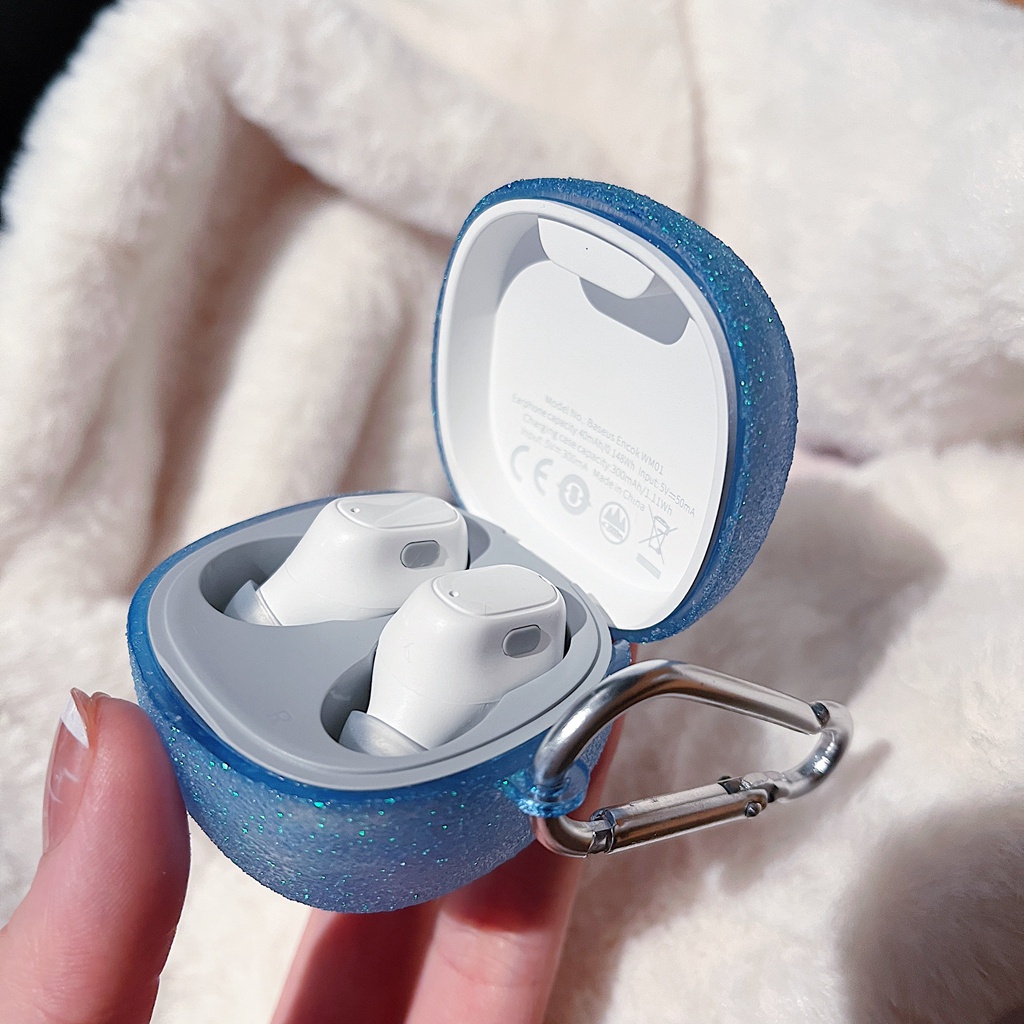 Vỏ Bảo Vệ Hộp Sạc Tai Nghe Không Dây Bằng Silicon Chống Bụi Hình Doraemon Cho Baseus WM01 TWS WM01