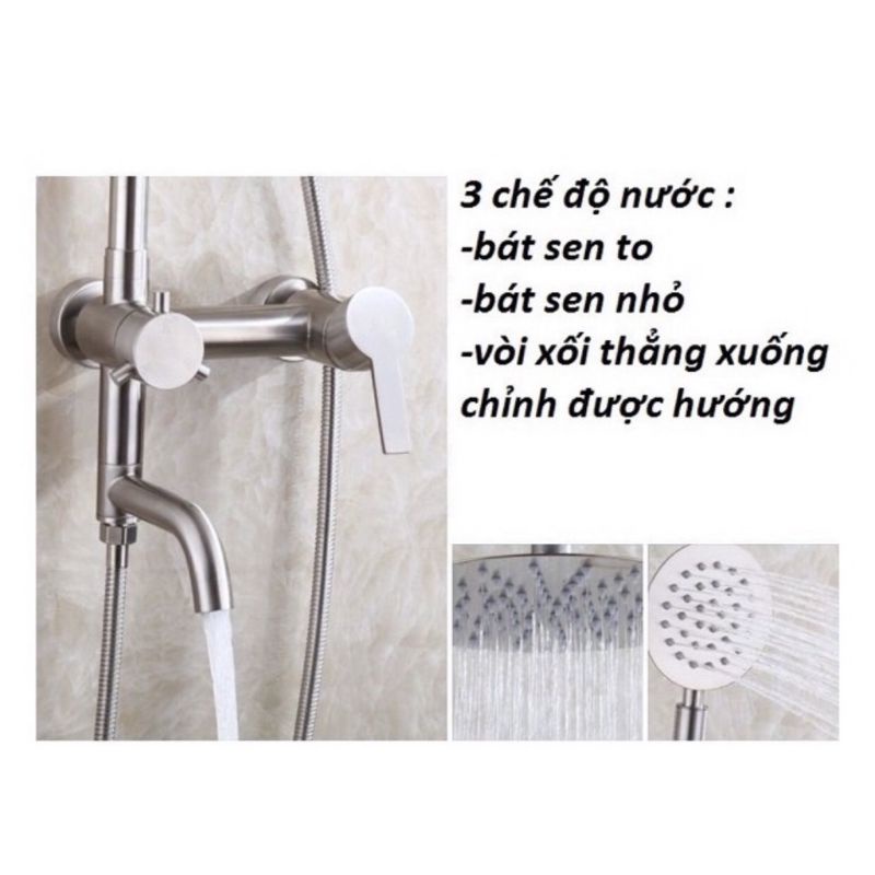 ✅GIÁ SỐC✅Bộ sen cây tròn tắm đứng inox 304