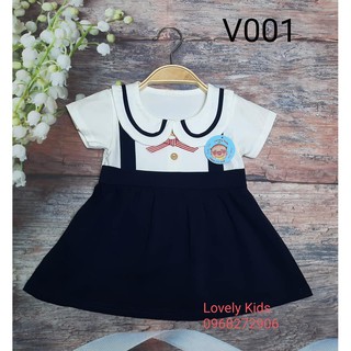 Váy yếm cổ lá sen Cao cấp