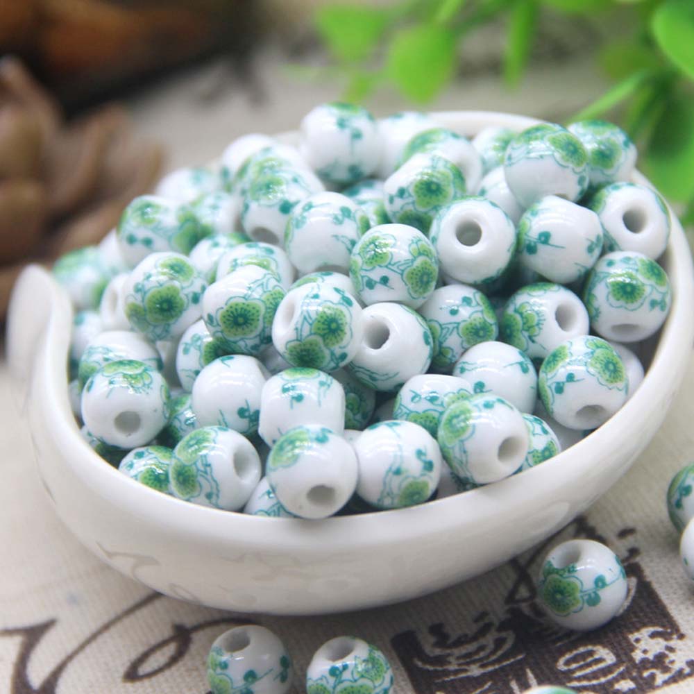 Set 10 Hạt Xâu Hình Hoa Hướng Dương Bằng Gốm Thời Trang 10mm Dành Cho Nữ