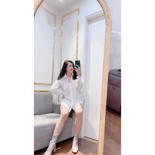ÁO SƠ MI TRẮNG XẺ VẠT TÔM 080