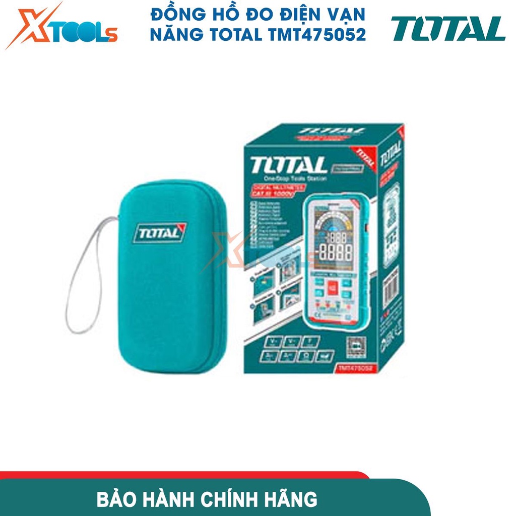 Đồng hồ đo điện vạn năng đo AC DC Total TMT475052 kìm đo dòng điện tự động, đo điện áp, dòng điện -CHÍNH HÃNG-XTOOLS