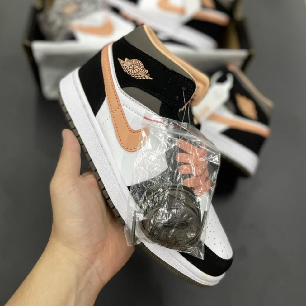 BIG SALE Giày Sneaker Jordan Mid Hồng Trắng Giày Thể Thao Nam Nữ Cao Cổ Full Phụ Kiện | BigBuy360 - bigbuy360.vn