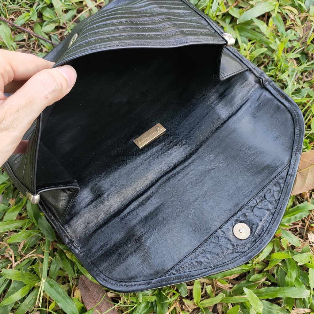Ví bóp clutch cầm tay Da thật hiệu Mario Valentino Italy second-hand Đồ Si Bon- VD040