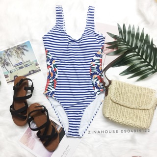 Monokini kẻ xanh