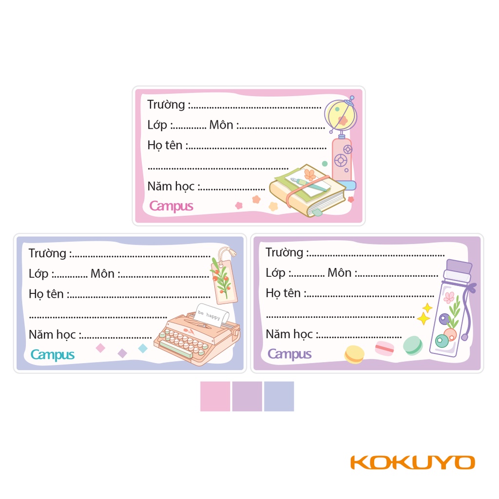 Nhãn vở Campus Wish Bóc Tách Tiện Lợi Cây Đầu To