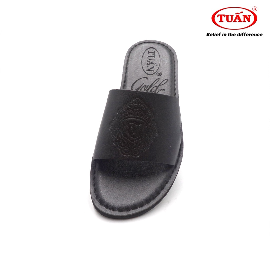 Dép da nam quai bảng ngang thương hiệu Tuấn DXHU-88D