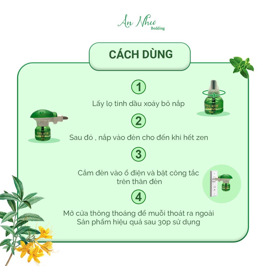 Đèn đuổi muỗi, đèn xông tinh dầu đuổi muỗi, đèn tinh dầu đuổi muỗi Hàn Quốc Phan Đang
