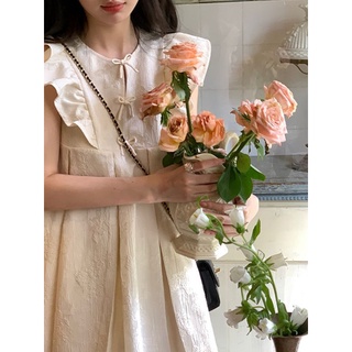Váy bèo nhún cổ nơ (có ảnh thật)
