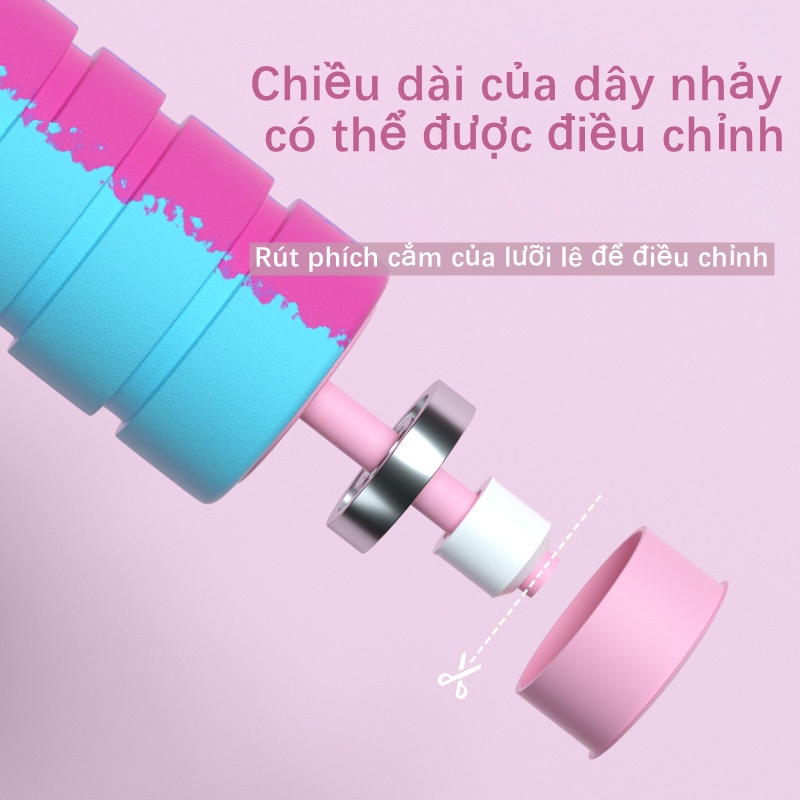Dây nhảy thể dục giảm cân XTOP, Dây nhảy không dây thể lực tập gym tay nắm cực êm T109