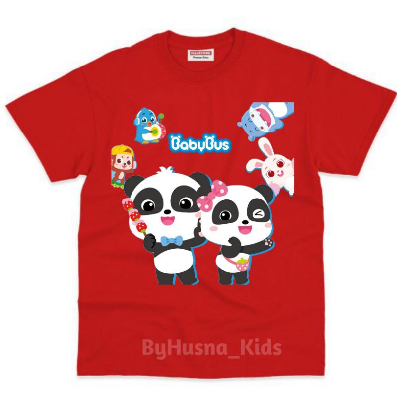 Áo thun cho bé trai và bé gái in hình hoạt hình BabyBus dễ thương, chất liệu cotton mềm mịn thoáng mát NTShirt