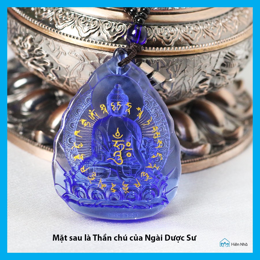 Dây chuyền Lưu Ly Phật Bổn Tôn Mật Tông - hình Lá Bồ Đề chạm khắc các vị Phật, Bồ Tát - Hiên Nhà | BigBuy360 - bigbuy360.vn