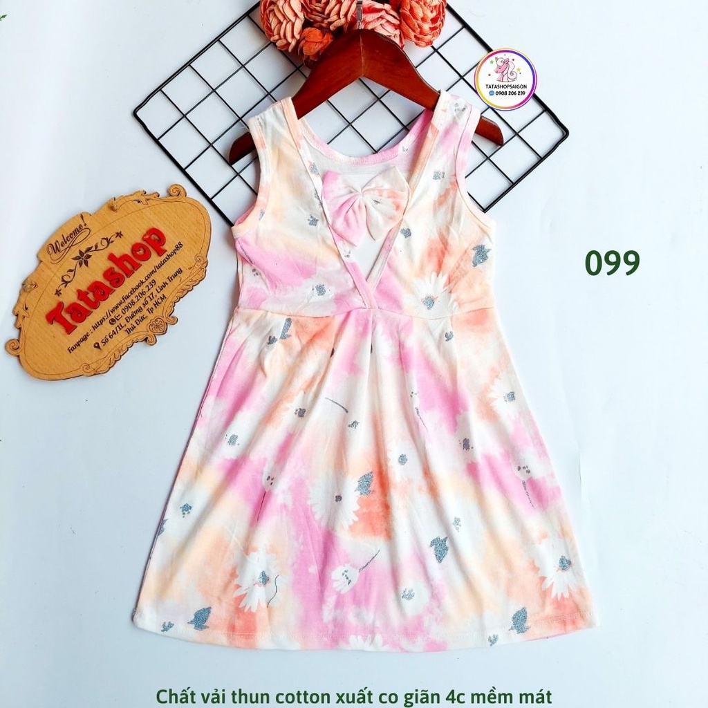 099 Đầm bé gái thun cotton mặc nhà mát