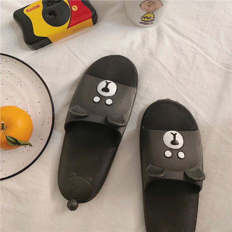 Dép quai ngang nữ hình gấu cute - đi trong nhà hay ngoài đường đều được