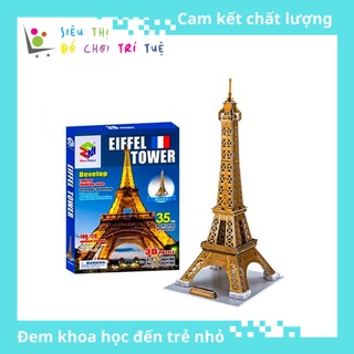 Mô hình giấy 3d magic puzzle: tháp eiffel với 35 chi tiết kích thích khả năng quan sát, tăng tư duy logic cho trẻ