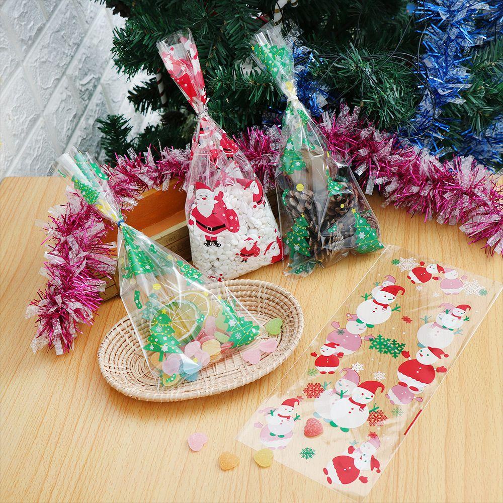 .Set 50 Túi Đựng Kẹo Họa Tiết Hoạt Hình Giáng Sinh