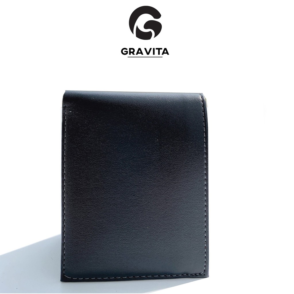 Ví nam thời trang Refedo by Gravita, bóp nam trơn nhiều ngăn chất liệu da màu đen và nâu