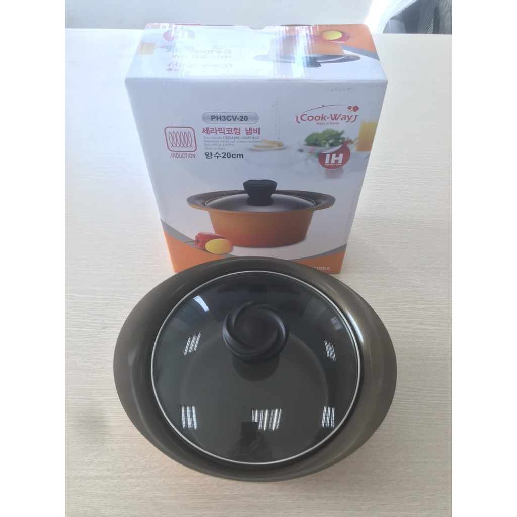 Bộ nồi chống dính đáy từ CookWay Hàn Quốc size 18-20-24cm hàng mới về [Free Ship]