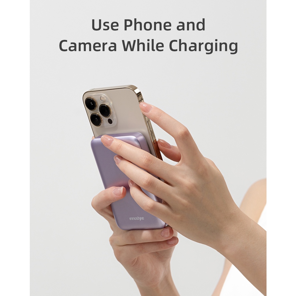 Sạc Dự Phòng Hít Từ Tính Không Dây Innostyle Powermag Slim 15W  PD/QC3.0 20W 10.000MAH IM20PD