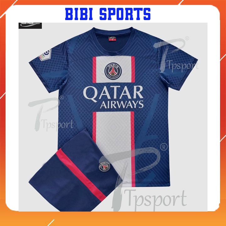 Áo bóng đá banh in tên bộ quần áo đá bóng nam CLB Paris psg BIBI SPORT đồ thể thao trẻ em thun lạnh mẫu mới nhất 2021-20