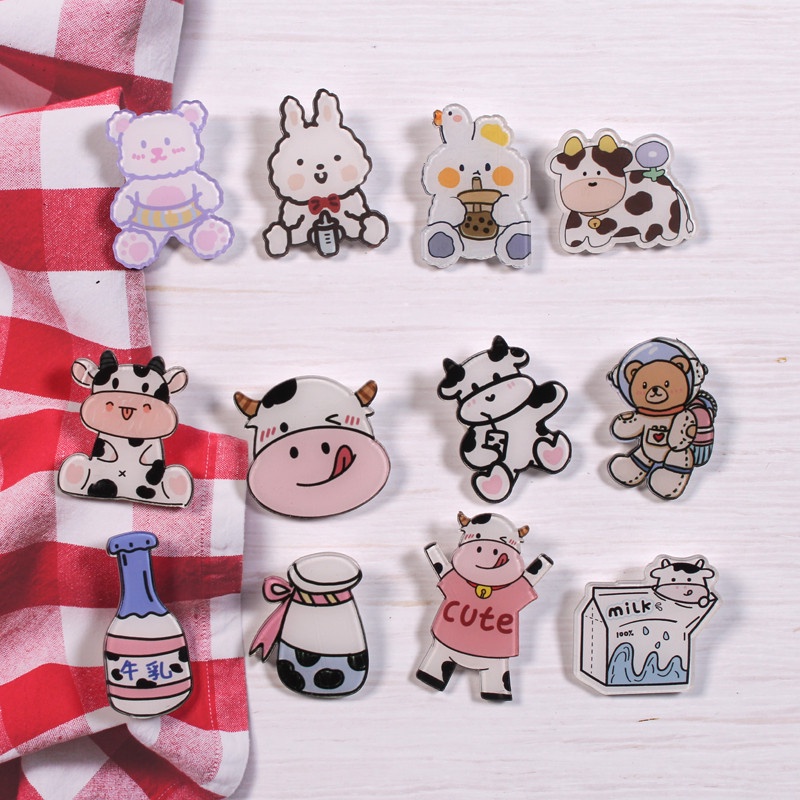 Pin cài áo cute sticker phụ kiện trang trí balo túi vải LOT STORE ( 1 CÁI ) STK01