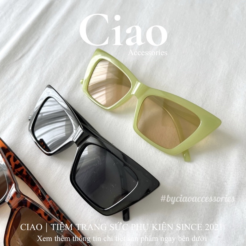 [HOẢ TỐC 1H] Kính mát/ Kính mắt thiết kế bản vuông mã 08 phong cách trendy Ciao accessories