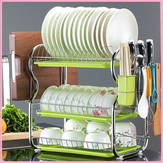 RE0164 Kệ nhà bếp inox - Kệ nhà bếp inox 3 tầng - Kệ úp chén bát inox
