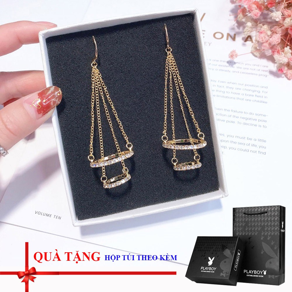 Bông tai / khuyên tai thời trang có hộp túi tặng kèm