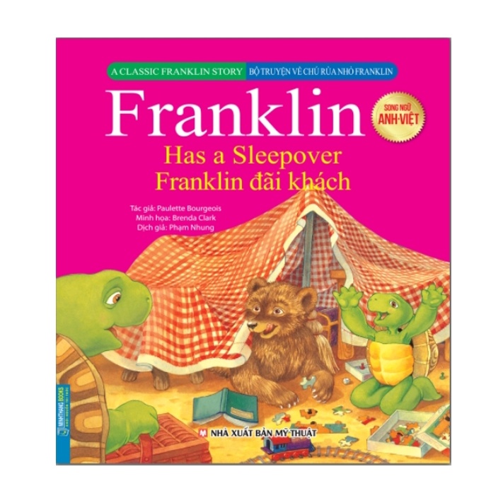 Sách - Bộ truyện về chú rùa nhỏ Franklin - Franklin đãi khách (song ngữ Anh-Việt)