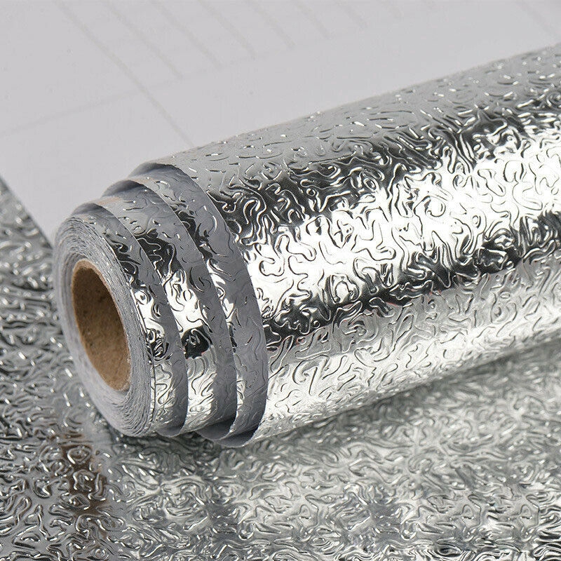 Miếng dán tường lá nhôm chống nước chống dầu chống trượt tiện dụng cho nhà bếp