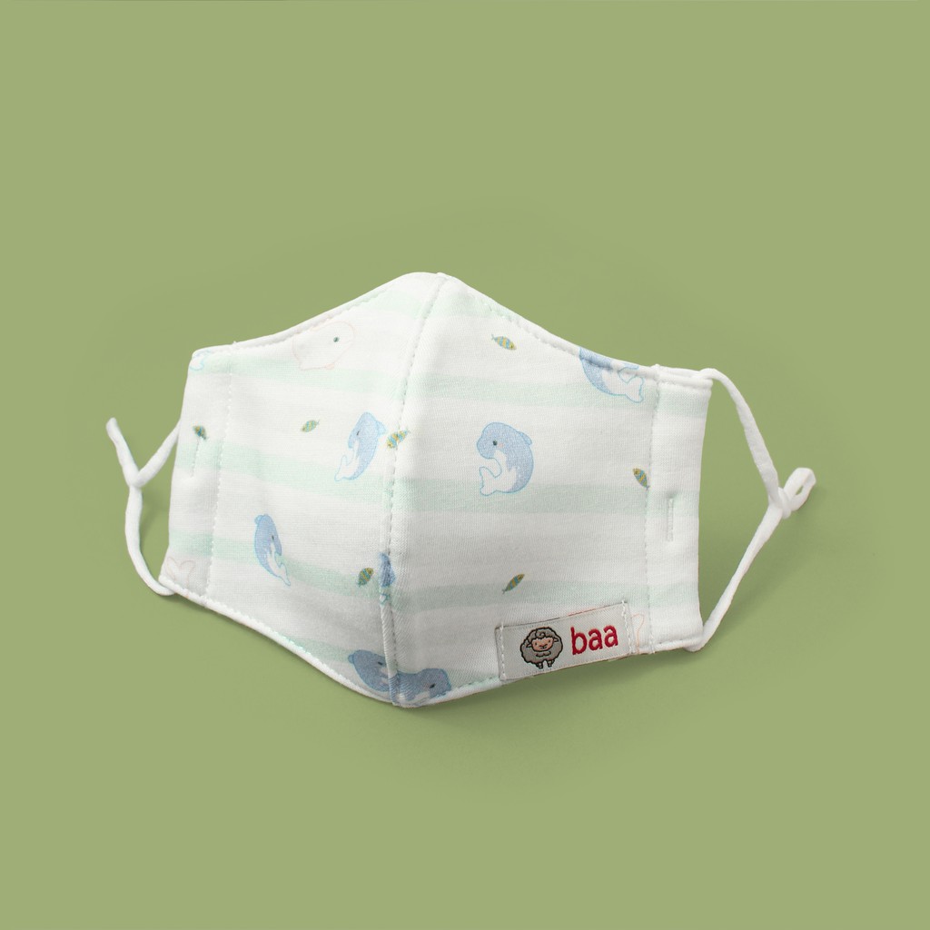 Combo 2 Khẩu trang vải trắng BAA BABY cotton kháng khuẩn cho em bé - UN-KT02X | BigBuy360 - bigbuy360.vn