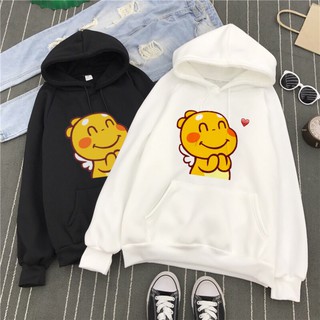 Áo đôi hoodie thu đông mặt cười, áo nỉ đôi nam nữ