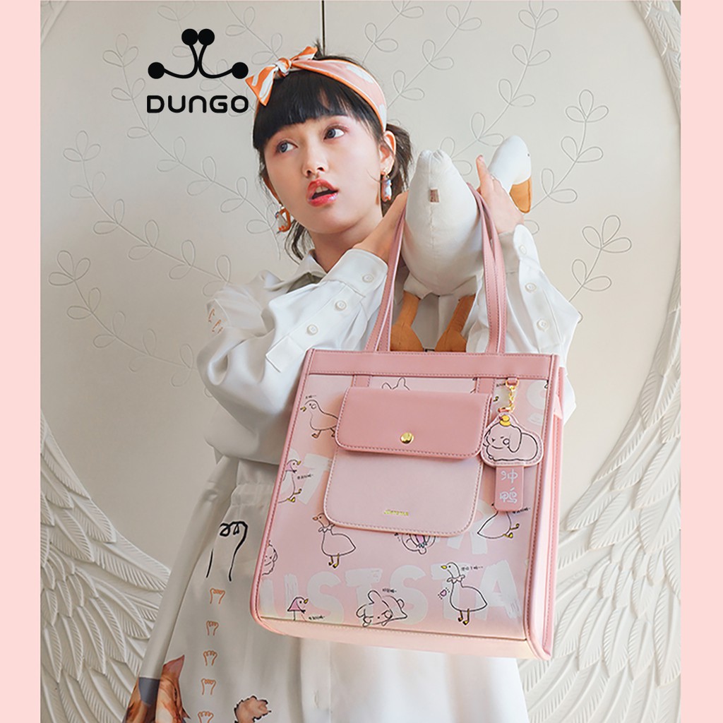 Túi Tote JUST STAR Charm Thỏ Hồng/ Vàng JU172649