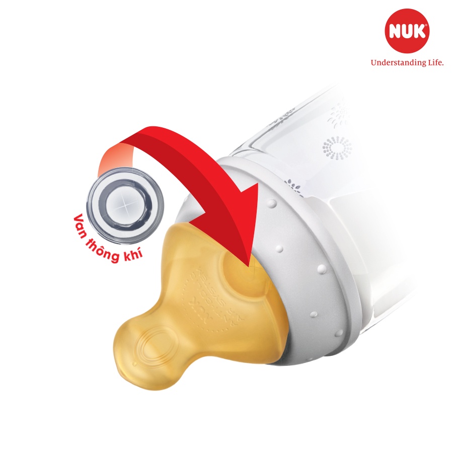 NÚM CAO SU/ SILICONE  NUK CỔ RỘNG CHO BÌNH NUK PREMUIM CHOICE