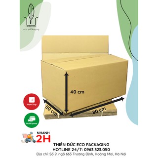 COMBO 5 THÙNG CARTON 80X50X40 CM cỡ to 5 lớp KT  GIÁ RẺ - THÙNG GIẤY dùng đóng hàng, chuyển đồ, lưu trữ đồ đạc