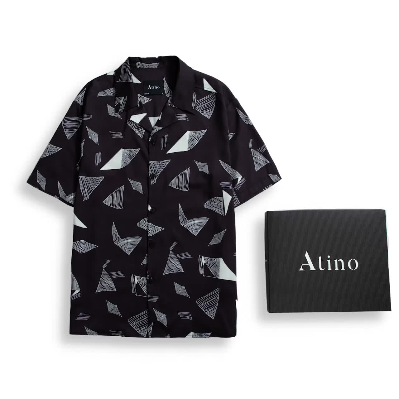 Áo sơ mi cuban shirt cộc tay nam DIAMO ATINO vải lụa form regular SM4506 | BigBuy360 - bigbuy360.vn