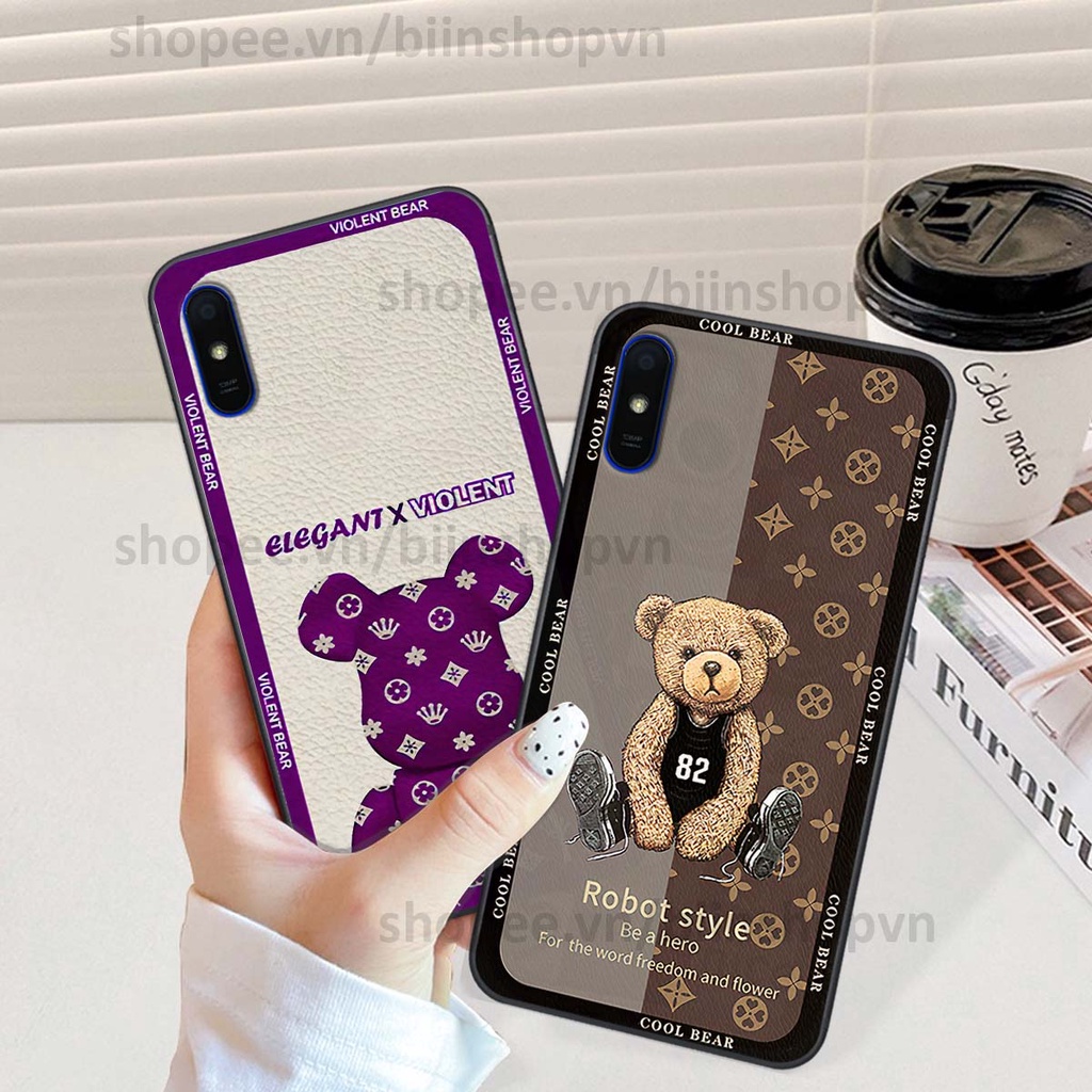 Ốp Xiaomi Redmi 7A / 8A / 9A hình gấu bear brick đẹp độc lạ, thời trang, cá tính